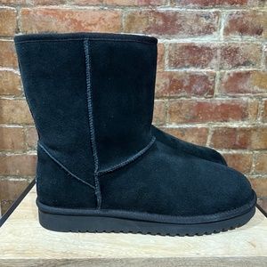 NEW! Koolaburra by UGG Koola Short Black Suede Fur Boots Womens Size 11